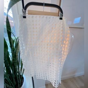 Unique pencil skirt with circle detail. One of a kind!